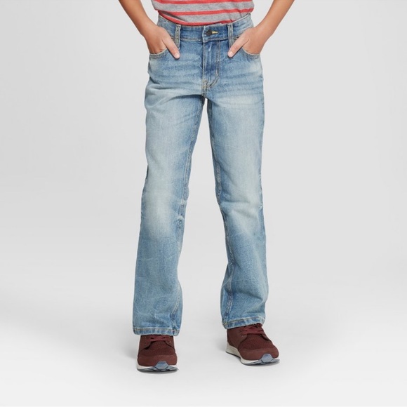 Cat & Jack Other - Straight-fit mid-rise stretch jeans